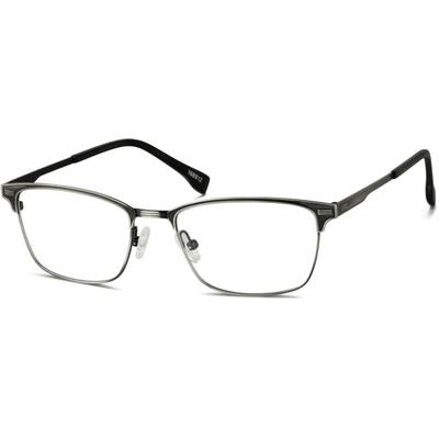 Zenni Browline Glasses Silver Stainless Steel Full Rim Frame