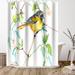 Americanflat 71" x 74" Nature Shower Curtain, Baltimore Oriole by Suren Nersisyan Polyester in Blue | 74 H x 71 W in | Wayfair A108P873SHOW7174