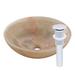 Novatto Stone Circular Vessel Bathroom Sink in Gray | 5.75 H x 17 W x 17 D in | Wayfair NOSV-GOCH