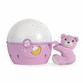 Chicco Next2Stars Nachtlicht Baby Sternenhimmel Projektor mit Plüschtier - Sternenlicht Projektor für Babybettchen, Nachtlicht mit Soundsensor, 3 Lichteffekte und Musik - 0+ Monate, Rosa