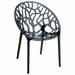 Mercury Row® Metrocles Stacking Patio Dining Side Chair Plastic/Resin in Black, Size 31.5 H x 23.2 W x 23.6 D in | Wayfair MCRR5435 27710229