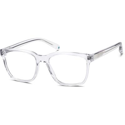 Zenni Square Prescription Glasses Clear Tortoiseshell Plastic Full Rim Frame