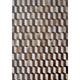 Black/Brown 108 x 0.5 in Area Rug - Modern Rugs Geometric Handmade Brown/Black/Beige Area Rug Leather | 108 W x 0.5 D in | Wayfair M84-912
