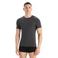 Icebreaker ICEKQ Men Anatomica SS Crewe Underwear - Jet Hthr/Black, M