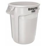 RUBBERMAID COMMERCIAL FG261000WHT 10 gal Round Trash Can, White, 15 5/8 in Dia,