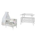 Schardt 10 915 02 02 Sparset 2 - teilig Holly White bestehend aus, Kombi - Kinderbett, 70 x 140 cm