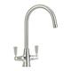 CDA TT41NI Tap Monobloc Quarter Turn Traditional Nickel WRAS Approved