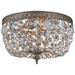 Crystorama Basket Crystal 10" Wide Bronze Ceiling Light