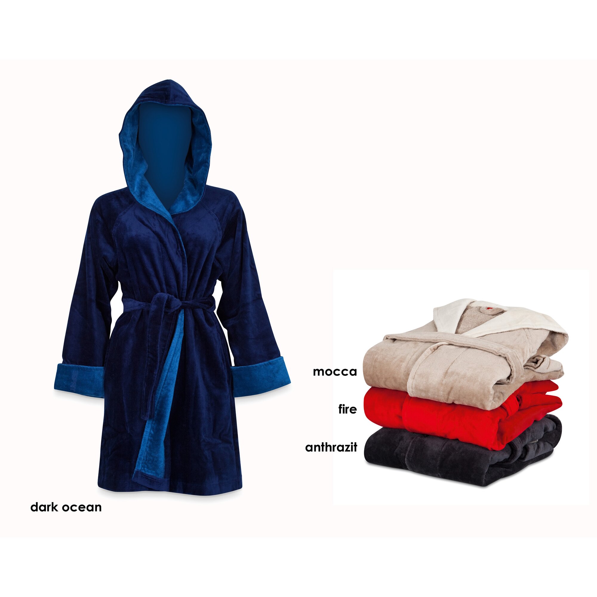Esprit Duo Velour Bademantel fire large Image