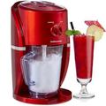 Andrew James Ice Crusher Slush Machine | Electric Crushed Ice Maker for Slushies Cocktails & Smoothies for Home Use | Stylish Retro Design | 1L BPA Free Plastic Jug & Built in Stirrer | 25W | Red