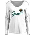 Women's White Bemidji State Beavers Dora Long Sleeve T-Shirt