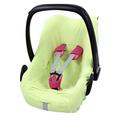 ByBoom® - Seat Cover, Summer Cover, Universal Cover for Infant car Seats eg; Maxi-COSI City, Cabrio, Pebble; Made from 100% Organic Cotton, Color:Lime