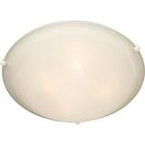 -3 Light Flush Mount In Transitional Style-16 Inches Wide By 4 Inches High-White Finish-Marble Glass Color Maxim Lighting 2681Mrwt