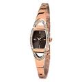 Accurist Women's Quartz Watch with Brown Dial Analogue Display and Rose Gold LB1457