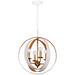 Crystorama Luna 21"W White and Gold Rings Pendant Light