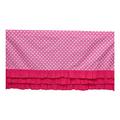 Bacati Mix and Match Ruffled Bottom Dots Crib Skirt, Pink