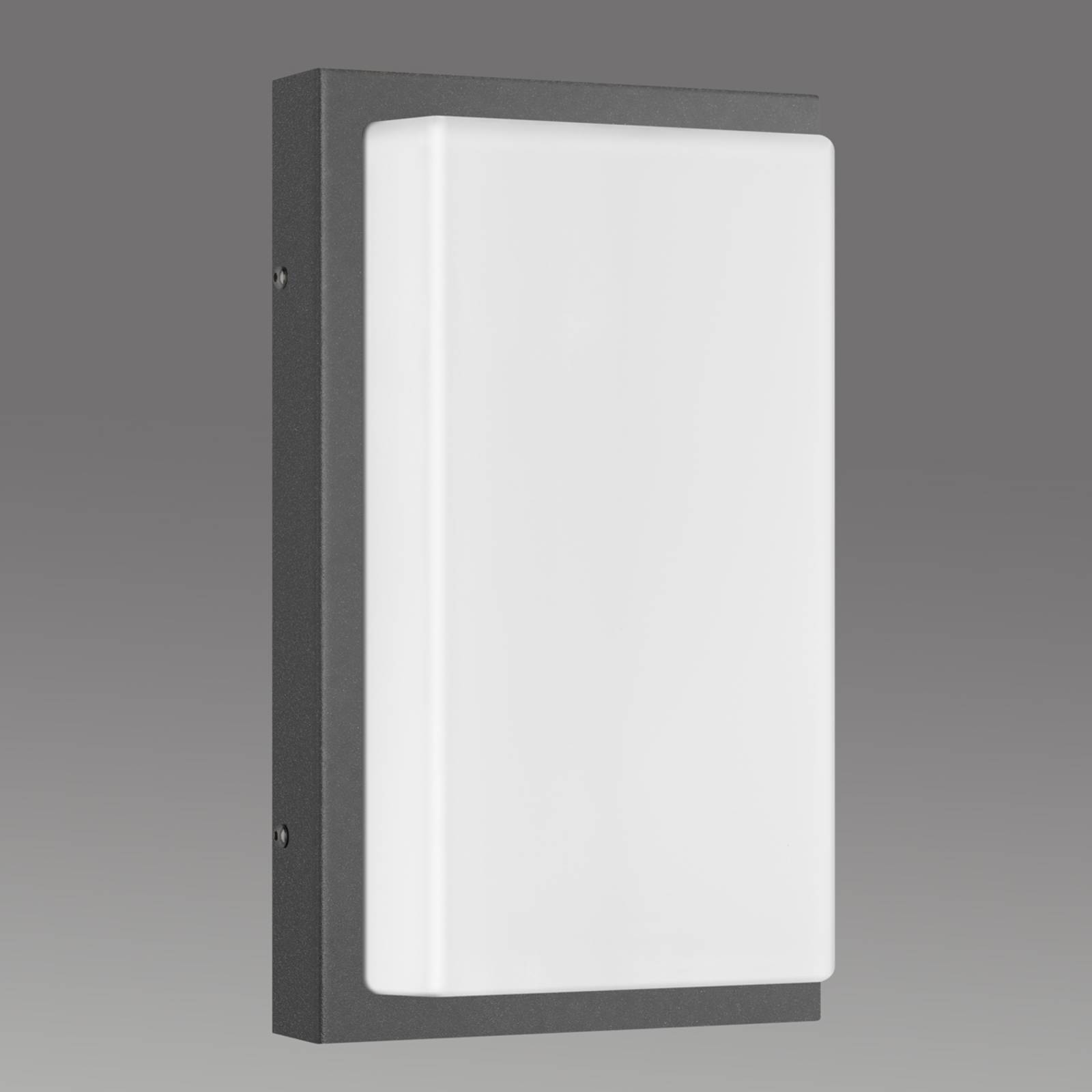 LCD Aussenwandleuchte Babett, dimmbar, schwarz, Aluminium, Modern, Wandleuchte außen