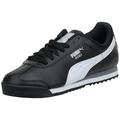 PUMA Men's Roma Basic Sneaker, Black White Silver, 7.5 UK