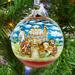 G Debrekht Holiday Splendor Noah Ark Ball Scenic Photo Ornament Oversized Limited Edition Balls in Blue/Brown | 5.5 H x 5 W x 5 D in | Wayfair