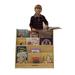 Kids' Station Preschool Portable 3 Compartment Book Display Wood in Brown | 27.25 H x 30 W x 15.13 D in | Wayfair KS-B2730BIR