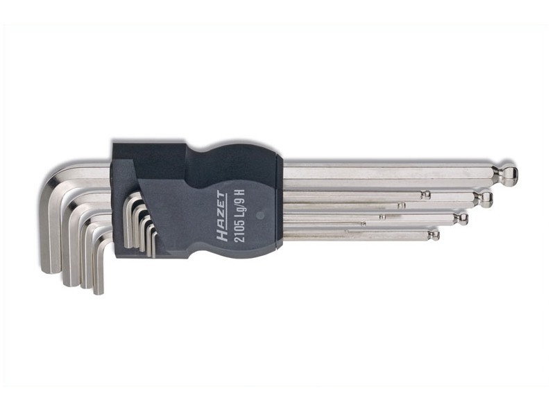 HAZET Winkelschraubendreher-Satz (9-tlg. mit Kugelkopf) Winkelschraubendrehersatz für BMW 81640309820 81740412691 0309820.9 2105LG/9H Image
