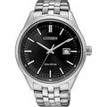 Citizen Herren Analog Quarz Uhr mit Edelstahl Armband BM7251-88E, Schwarz