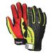 MCR SAFETY PD2901L Hi-Vis Mechanics Gloves, L, Lime/Green/Red, Spandex Lime
