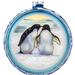 G Debrekht Holiday Splendor Penguins C-Ball Scenic Glass Ball Ornament Glass in Black/Blue/White | 3 H x 3.5 W x 3 D in | Wayfair 764-015