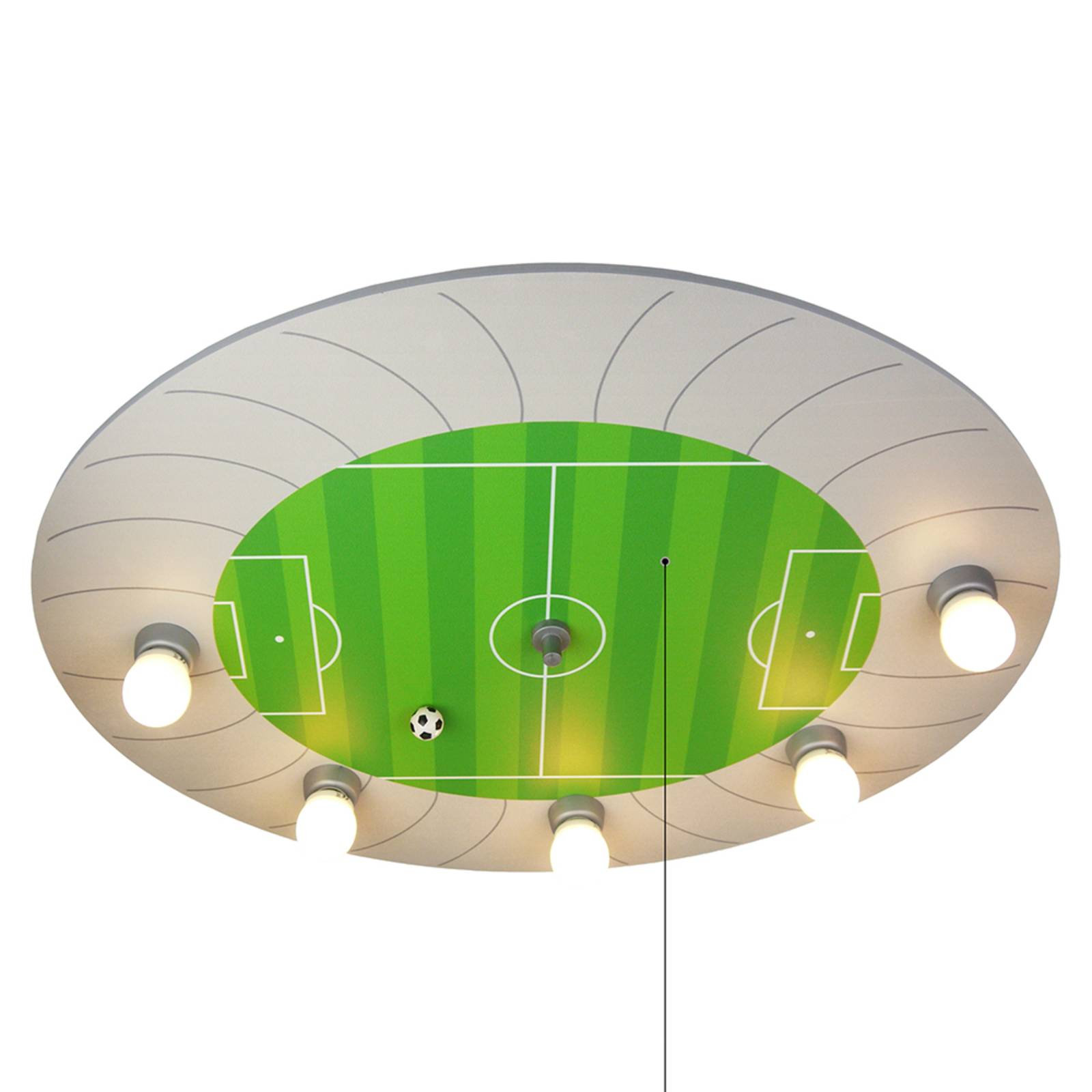 Niermann Standby Deckenlampe FUßBALLSTADION, grün, für Kinderzimmer, Holz, Deckenlampe