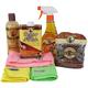 Howard Restor A Finish Kit Dark Oak Furniture Heat Ring and Water Mark Remover Polish Wax Orange Oil Cloths Gloves Fine Steel Wool Pads