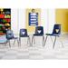 Lorell Stacking Classroom Chair Plastic/Metal in Blue | 35.3 H x 15.9 W x 18.7 D in | Wayfair LLR99884