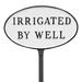 Montague Metal Products Inc. Irrigated by Well Statement Garden Sign Metal | 8.5 H x 13 W x 0.25 D in | Wayfair SP-22S-LS-WB