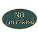 Montague Metal Products Inc. No Loitering Statement Garden Plaque Metal | 10 H x 18 W x 0.25 D in | Wayfair SP-14L-W-HGG