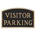 Montague Metal Products Inc. Visitor Parking Statement Garden Plaque Metal | 5.5 H x 9 W x 0.25 D in | Wayfair SP-19sm-W-BG