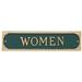 Montague Metal Products Inc. Women Restroom Statement Address Plaque Aluminum in Green/Yellow | 2.75 H x 11.5 W x 0.25 D in | Wayfair SP-35-HGG