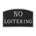 Montague Metal Products Inc. No Loitering Statement Garden Plaque Metal | 10 H x 15 W x 0.25 D in | Wayfair SP-13S-W-BS