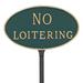 Montague Metal Products Inc. No Loitering Statement Garden Sign Metal | 8.5 H x 13 W x 0.25 D in | Wayfair SP-14S-LS-HGG