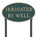 Montague Metal Products Inc. Irrigated by Well Statement Garden Sign Metal | 10 H x 18 W x 0.25 D in | Wayfair SP-22L-LS-HGG