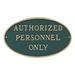 Montague Metal Products Inc. Authorized Personnel Only Statement Garden Plaque Metal | 10 H x 18 W x 0.25 D in | Wayfair SP-30L-W-HGG