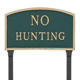Montague Metal Products Inc. No Hunting Statement Garden Sign Metal | 13 H x 21 W x 0.25 D in | Wayfair SP-23L-LS-HGG