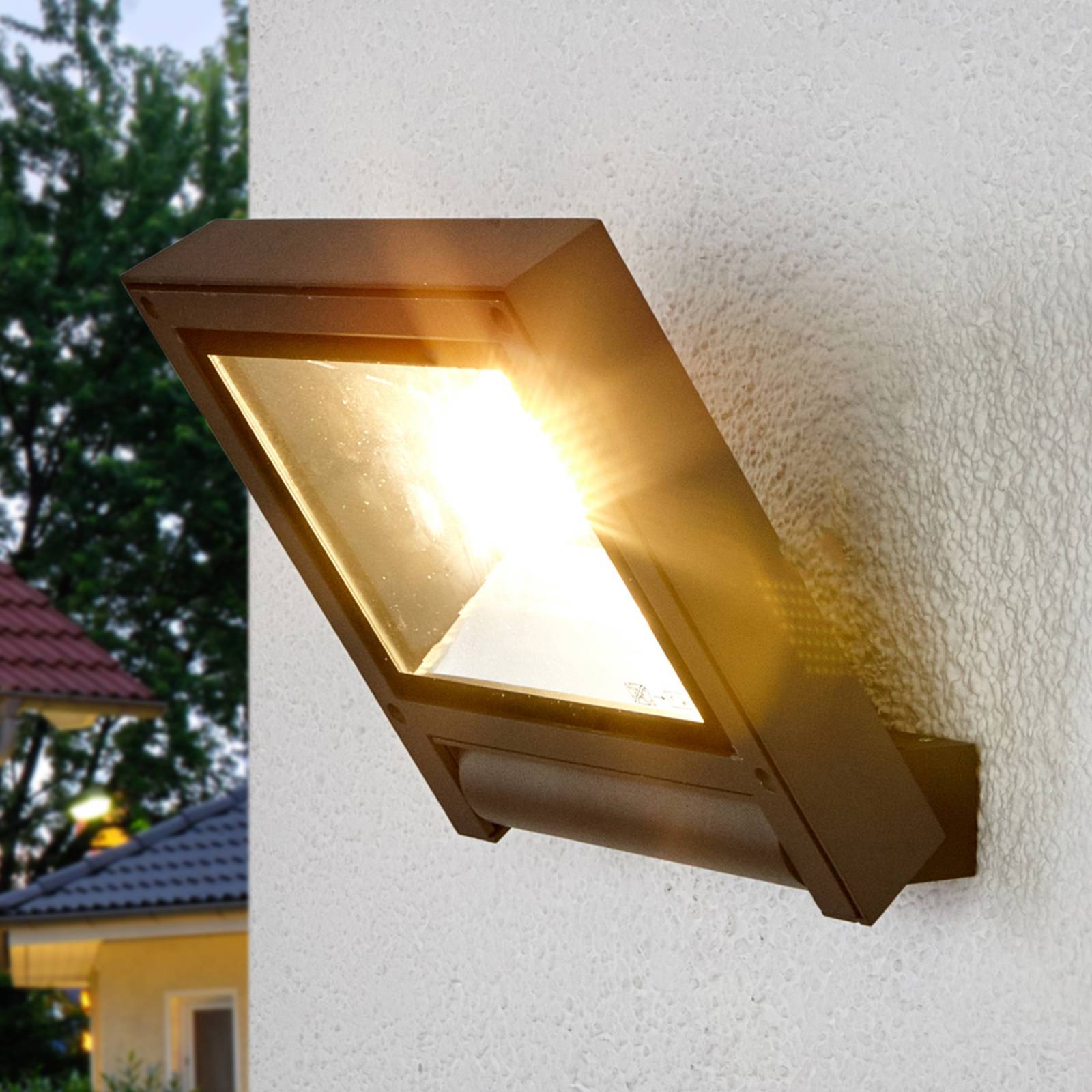 Lucande LED-Außenstrahler Maica, anthrazit, schwenkbar, IP65 Maica, schwarz, Aluminium, Modern, LED Außenleuchte
