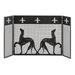 Meyda Lighting Greyhound 3 Panel Steel Fireplace Screen Steel in Black/Gray | 30.25 H x 53 W x 8.5 D in | Wayfair 29440