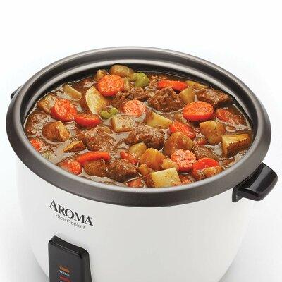 Aroma 32 Cup Pot Style Extra-Large Rice Cooker Aluminum/Stainless Steel | 5 H x 6.4 W x 6.4 D in | Wayfair ARC-7216NG