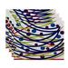 The Holiday Aisle® Doodle Decorations Geometric Print 18" Placemat Polyester in Blue | 18 W in | Wayfair HLDY1469 30625113