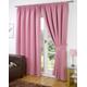 viceroy bedding Pair of Luxury FAUX SILK Pencil Pleat Curtains INCLUDING PAIR OF MATCHING TIE BACKS (90'' x 108'', Pink)
