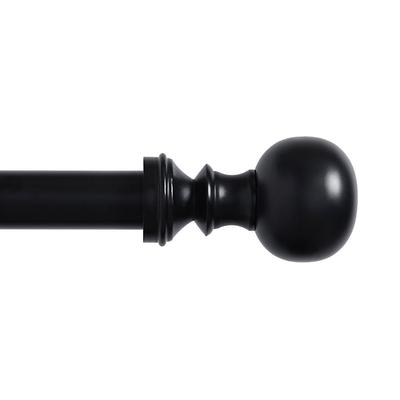 Set of 2 Classic Ball Drapery Finials - Black, 1.25