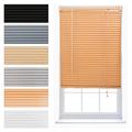 FURNISHED PVC Venetian Blinds Trimmable Strong Home Office Venetian Blind - Teak 180cm x 150cm