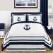 Sweet Jojo Designs Anchors Away 3 Piece Comforter Set Polyester/Polyfill/Cotton in Blue/Green/Navy | Wayfair AnchorsAway-Q-3