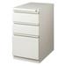 HIRSH 18576 15" W 3 Drawer Desk Pedestal, Light Gray