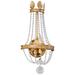 Viola 17 3/4" High Distressed Gold Leaf Wall Sconce